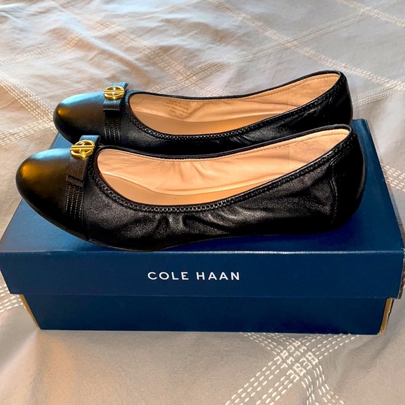 NWOT Cole Haan Black Tova Ballet Shoes - Picture 5 of 7